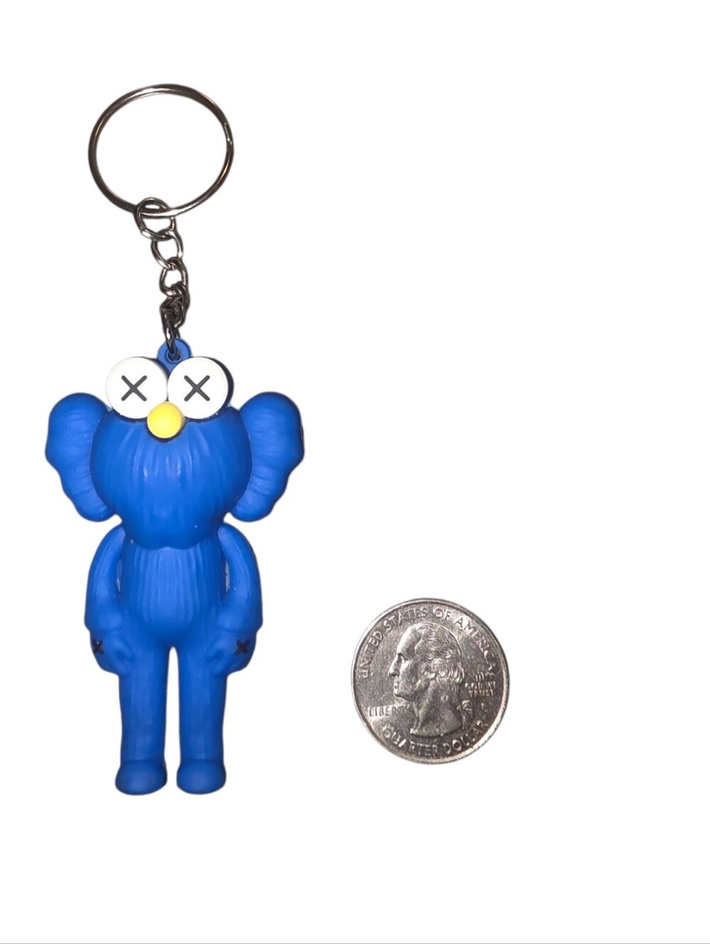 KAWS COMPANION BFF ELMO BLUE 3D KEYCHAIN 3 INCHES